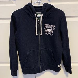 Roots Navy Blue Zip-Up Hoodie